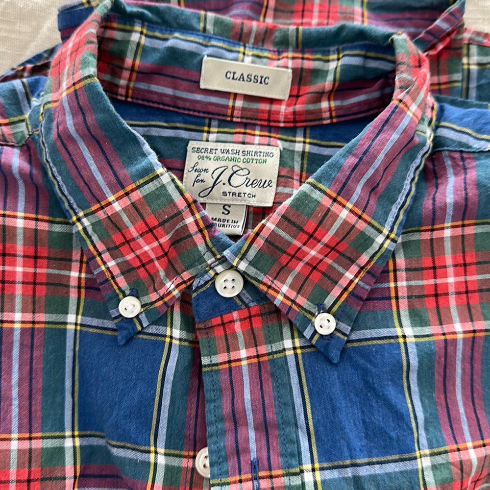 J. Crew Long Sleeve Button Down - Classic, S in Multi-Color Check